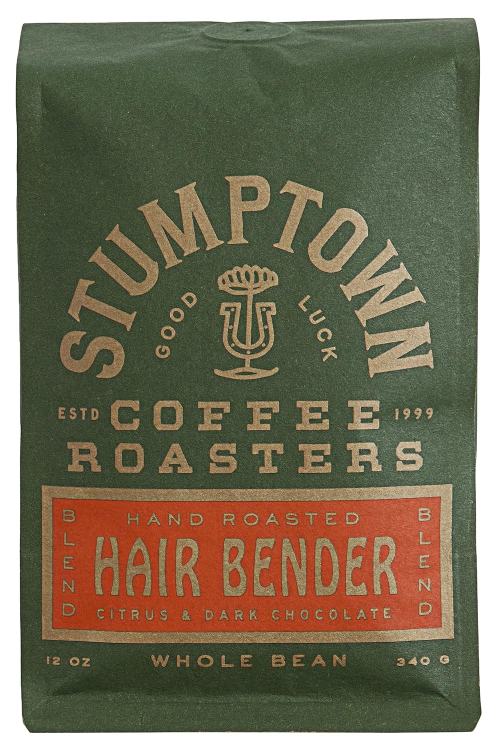 Stumptown Coffee Roasters, Medium Roast Whole Bean Coffee - Hair Bender 12 Ounce Bag with Flavor Notes of Citrus and Dark Chocolate